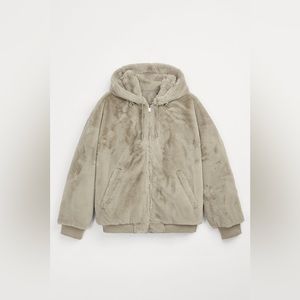 ZARA REVERSIBLE FAUX FUR BOMBER